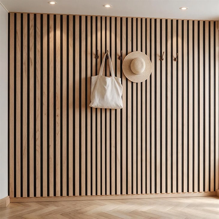 Natural Oak Acoustic Slat Wall Panels factory