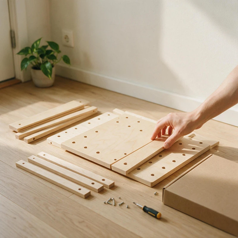 Hanging DIY Wooden Pegboard