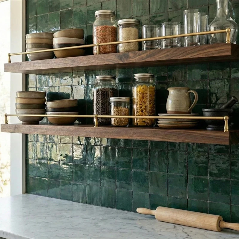 Invisible Mounting Solid Wood Shelves