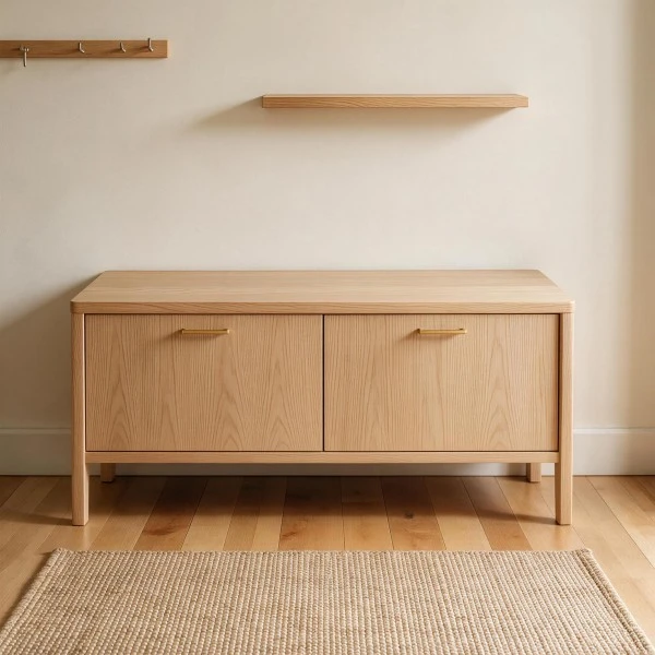 Modern Entryway Organizer with Bench