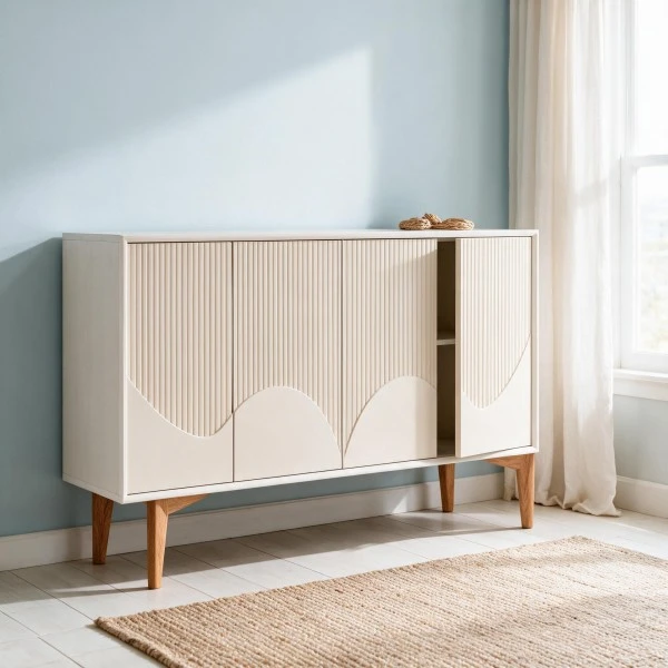 Modern Wood Storage Cabinets with Drawers