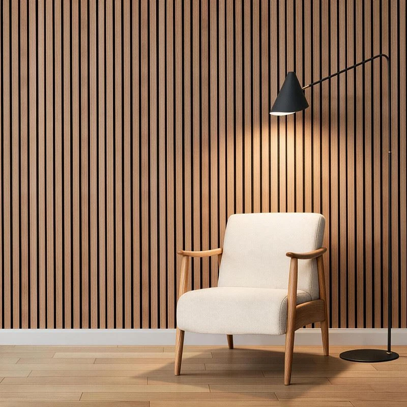 Natural Oak Acoustic Slat Wall Panels