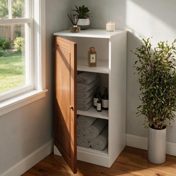 Small Tall Cabinet with Doors