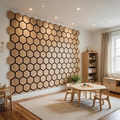 Hexagon Sound Wooden Halt Panels