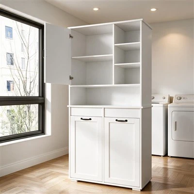 Modern Laundry Storage Cabinets with Doors