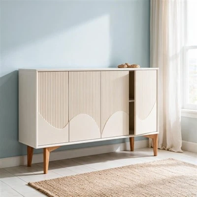 Modern Wood Storage Cabinets with Drawers