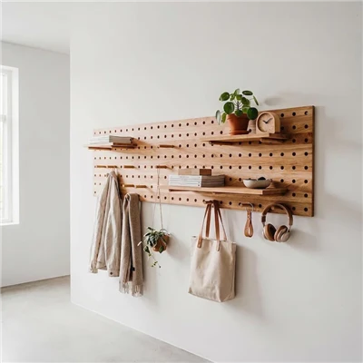 Ready To Assemble Wooden Pegboard