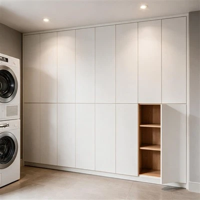 Space-saving Wall-mounted Laundry Storage Cabinets