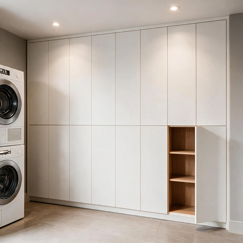 Space-saving Wall-mounted Laundry Storage Cabinets
